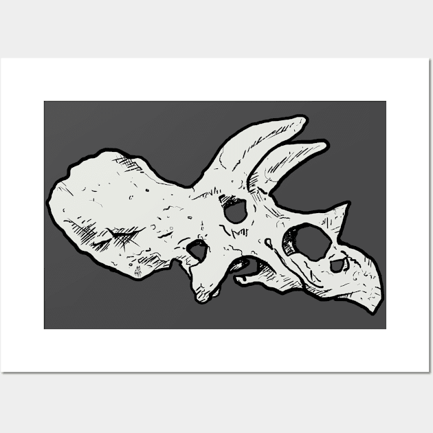 Triceratops Wall Art by PickledGenius